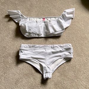 Victoria’s Secret Off the Shoulder Ruffle Swim Suit